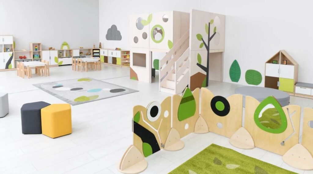 Mobile Trennwand Kindergarten