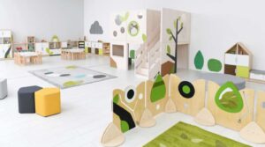 Mobile Trennwand Kindergarten