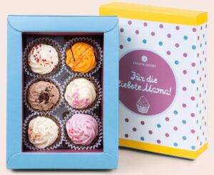 6 pralinen cupcakes zum muttertag
