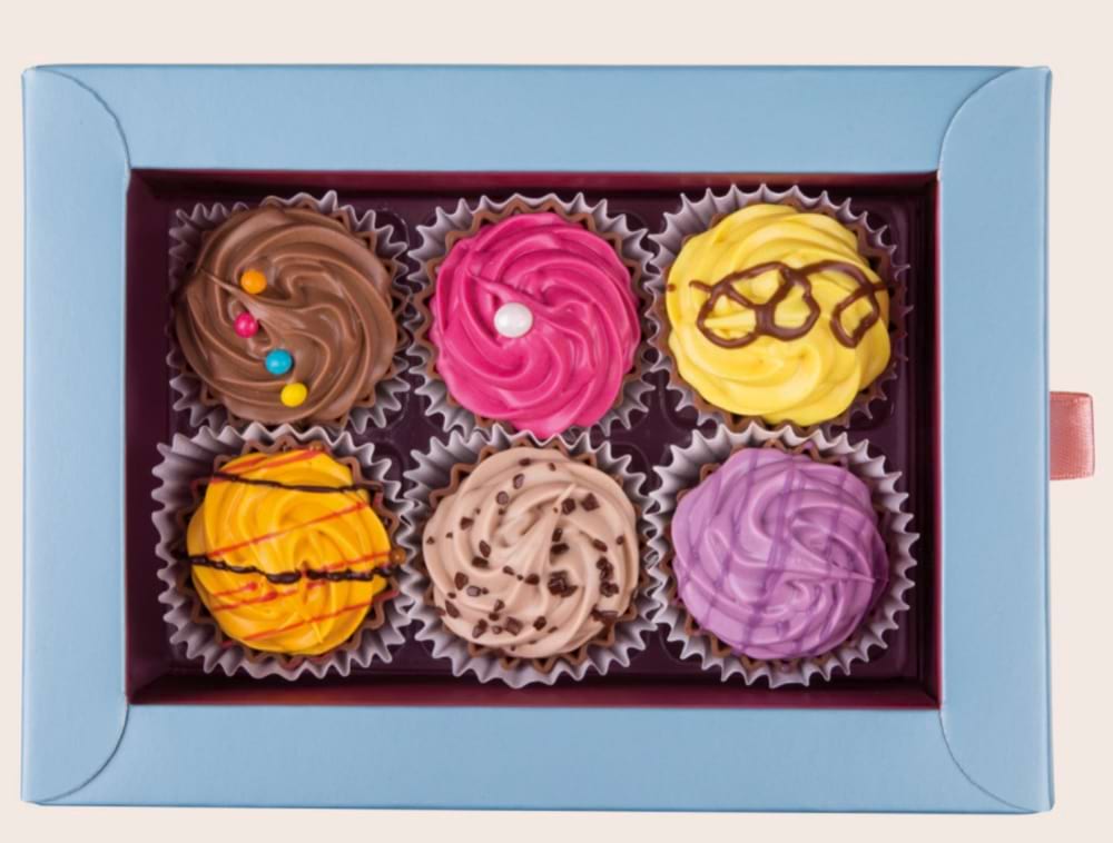 6 pralinen cupcakes zum muttertag